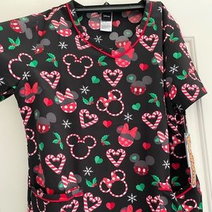 Minnie and Mickey scrub top